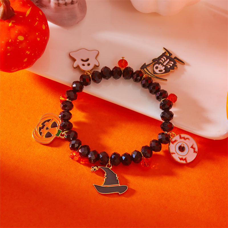 Wholesale  Pumpkin Ghost Beaded Bracelet